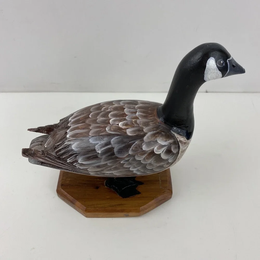 Handpainted Wooden standing Duck Figurine 8.5